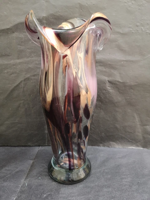 COFRAC Art Verrier STYLE Crystal Vase / Centerpiece 8 Tall