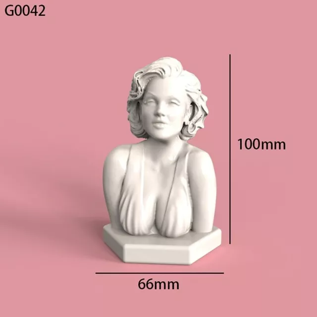 Molde de silicona busto hembra yeso hormigón Marilyn Monroe figura molde para hágalo usted mismo 3