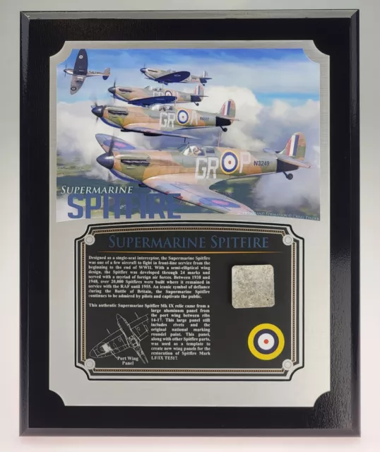 WWII Supermarine Spitfire Plaque - Full Color 8"x10"