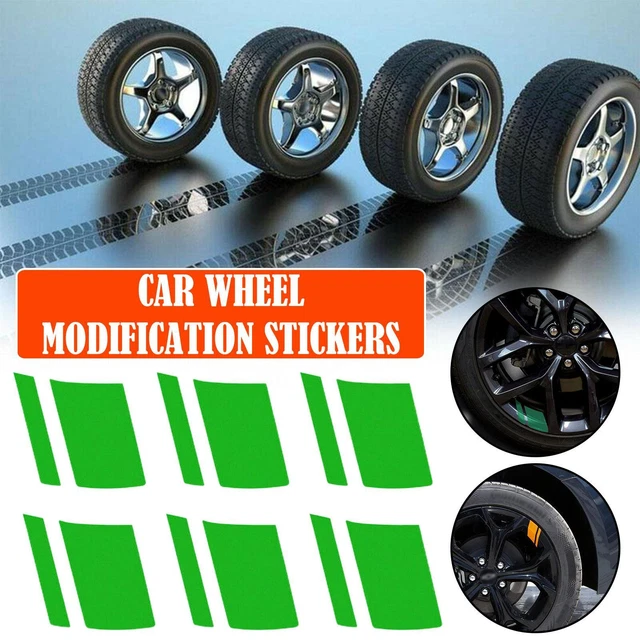 6X Reflektierendes Auto Rad Reifen Felge Vinyl Aufkleber Aufkleber Zubehör