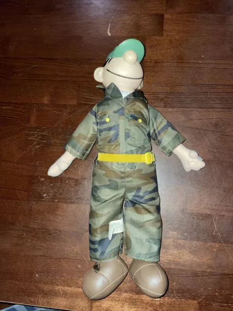 Beetle Bailey With Vinyl Head Plush 16 Inches Military Stuffed Animal Toy Vtg