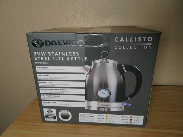 DAEWOO SDA1837 CALLISTO Temperature Dial Kettle BLACK FADE