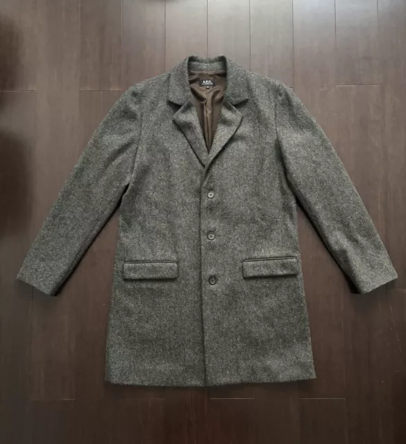 A.P.C. Luchino Wool Coat Anthracite