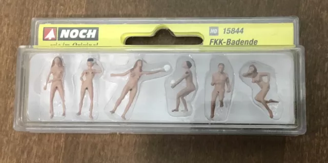 Noch Six HO Scale Nude Volleyball Players 15844