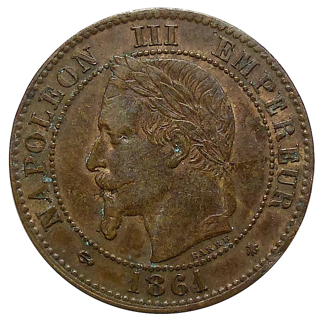 2 Centimes NAPOLÉON III 1861 A BUSTE DÉFINITIF