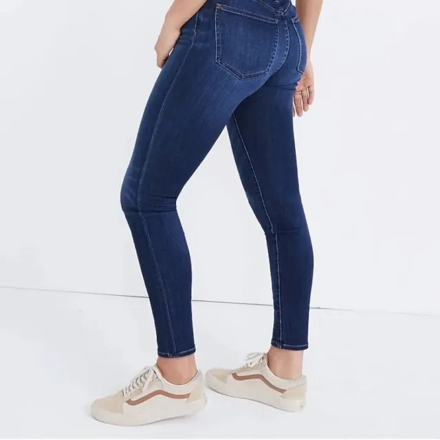 Madewell Women's 26P Petite Curvy High Rise Skinny Jeans Medium Wash Blue Denim