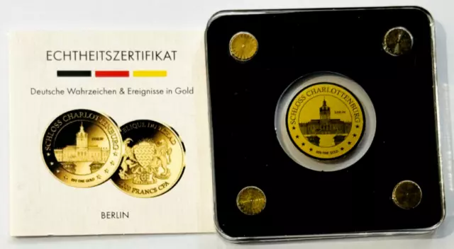 Coin | Coin Charlottenburg Berlin Fine Gold 999/1000 | Fine Gold 999/1000