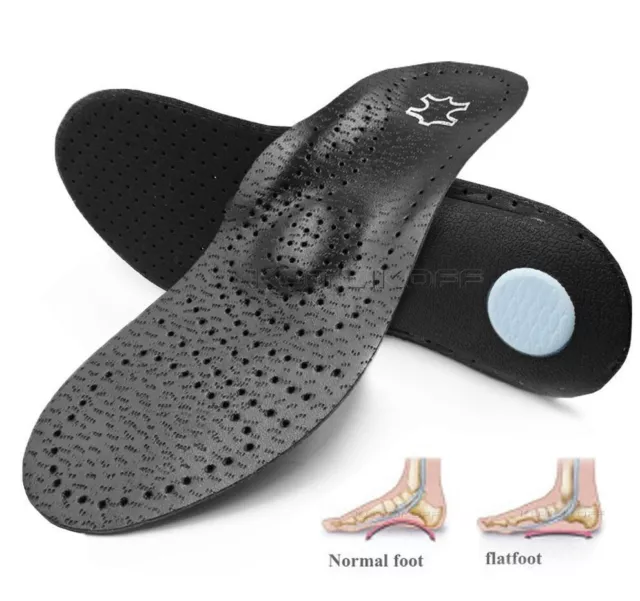 Women Men Shoe Insoles Leather Half/Full Pad Orthopedic Breathable Sole Inserts