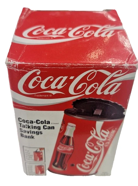 VINTAGE TALKING COKE Can Bank Coca Cola 1990s w/Box TESTED WORKS ...