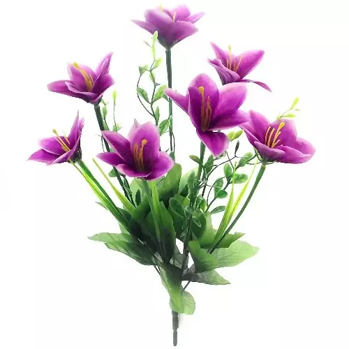 Beautiful Artificial Small Lily Bunch | In 6 Colours | 6 Flower Heads NEW
