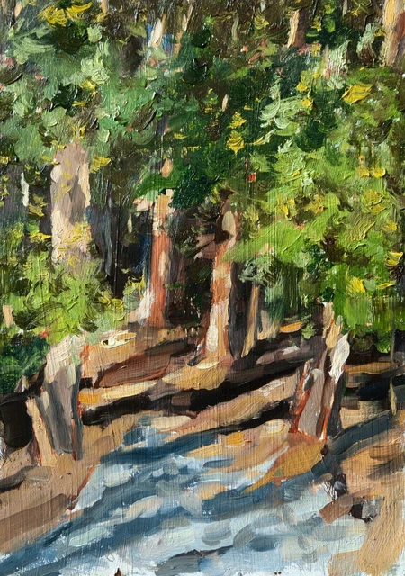 Pittura a olio originale, pittura paesaggistica impressionista Plein Air,...