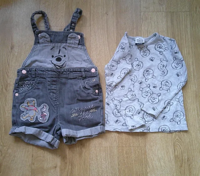 Abito top grigio Dungaree e maniche lunghe per bambina, George, 2-3 anni