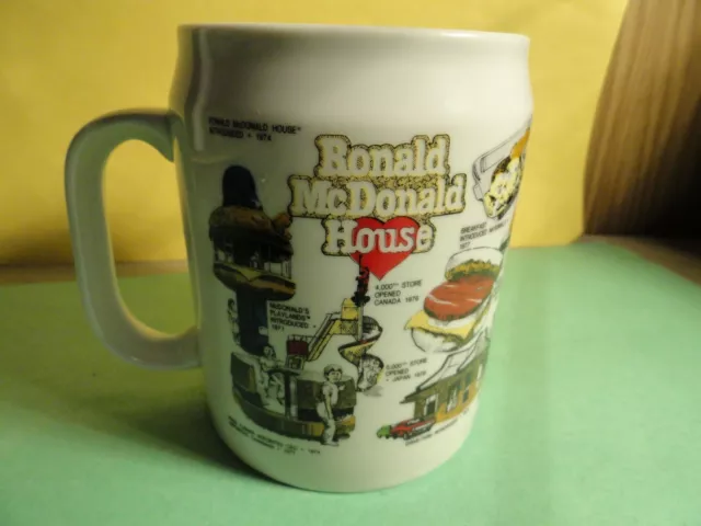 Vintage 1974-1984 Ronald McDonald House  Ray Kroc Ceramic Coffee Mug PREOWNED
