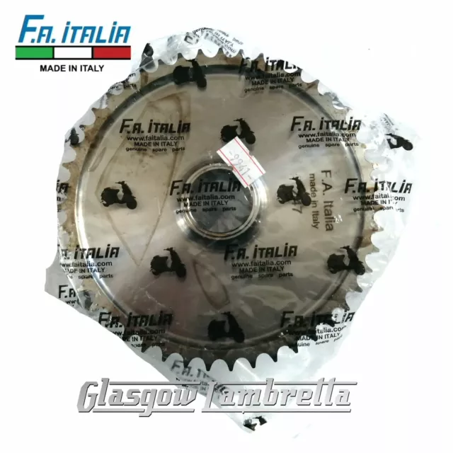 Lambretta GP 200 CROWN CLUTCH WHEEL SPROCKET 47 TOOTH Italan by FA Italia