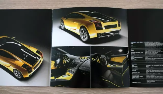 🚘 Brochure Automobile LAMBORGHINI GALLARDO Catalogue Sales Prospekt Document