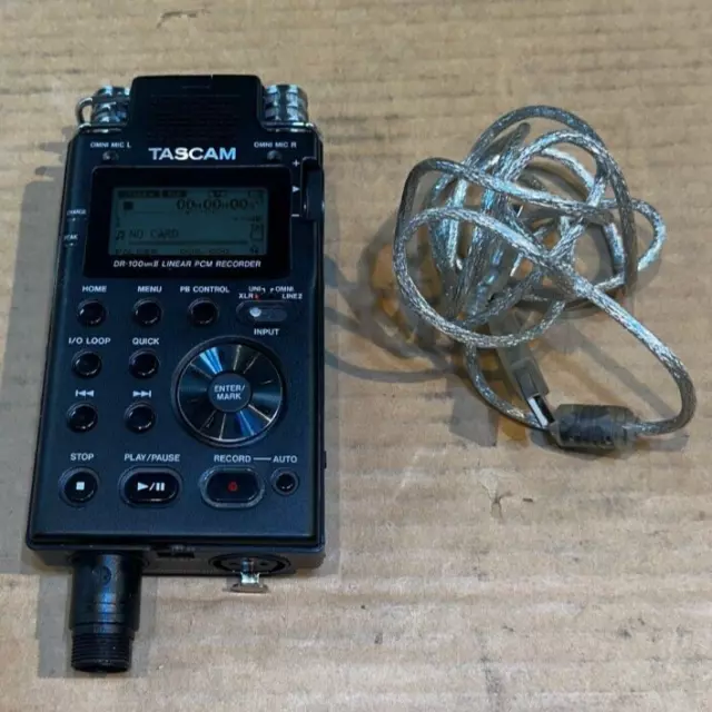 Tascam DR-100MKII 2-Channel Portable Digital Audio Recorder - Black