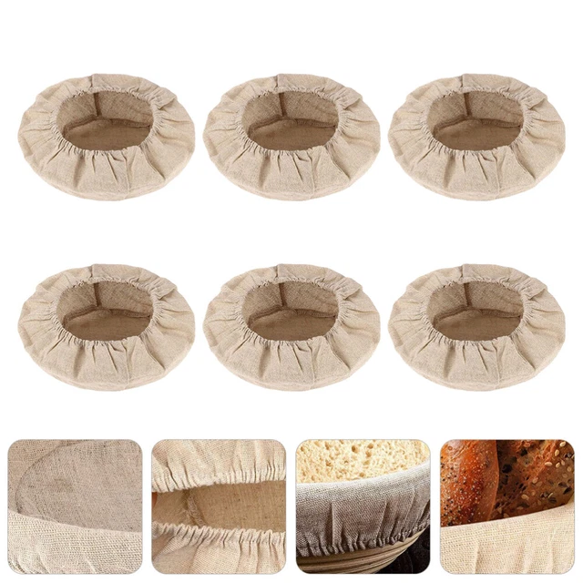 6 Stück Brot-Gärkörbchen Aus Leinen – Für Runde & Ovale Brote, Backfertig, Atmungsaktiv