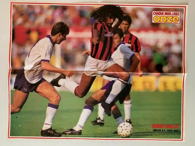 Poster vintage di Ruud GULLIT – Onze Mondial - MILAN AC 1991