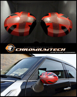 Blk Bandiera Union Jack Copertura Specchietto Retrovisore Per BMW Mini Cooper F56 F55 U3 