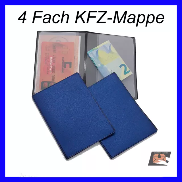 KFZ MAPPE FAHRZEUGSCHEIN FÜHRERSCHEIN AUSWEISHÜLLE ETUI 4 oder 5 FACH REISEPASS