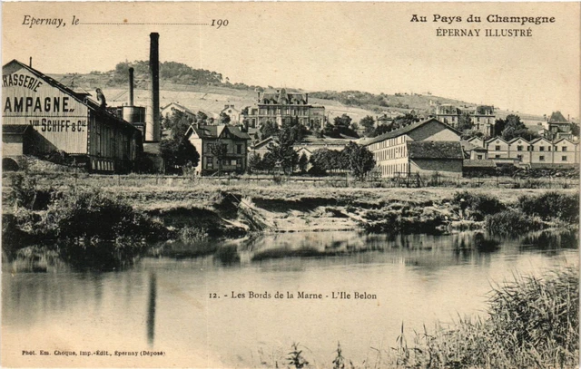 CPA ÉPERNAY Illustré - Les Bords de la Marne-L'Ile (742524)