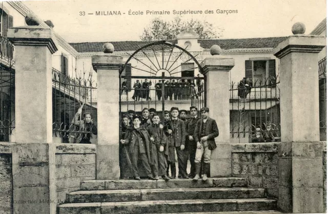 Carte Postale Algerie Miliana Ecole Primaire Superieure Des Garcons