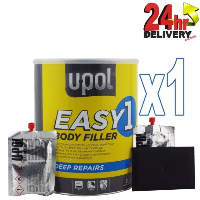 Upol Easy 1 Body Filler Deep Fill Car Body Filler Big Smooth Easy Sand U-Pol 3L