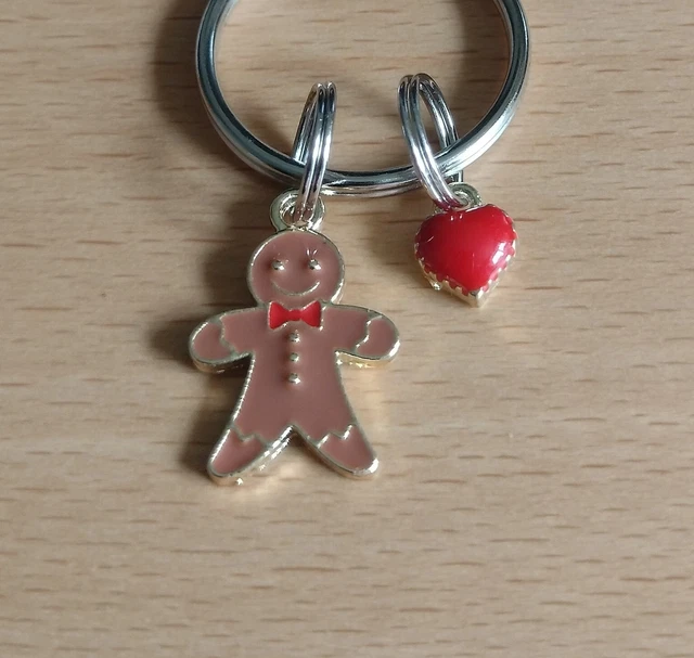 Sweet little Gingerbread Man Keyring Bagcharm adorable useful cute gift 🗝🤗❣️