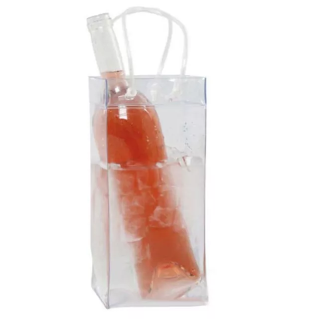 Keep Your Wine Perfectly Chilled with the Transparent PVC Wine Ice Bag Cooler