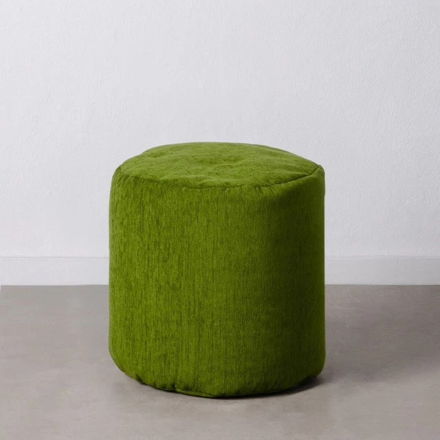 Puff Poliestere Verde 45x45x45cm Acrilico