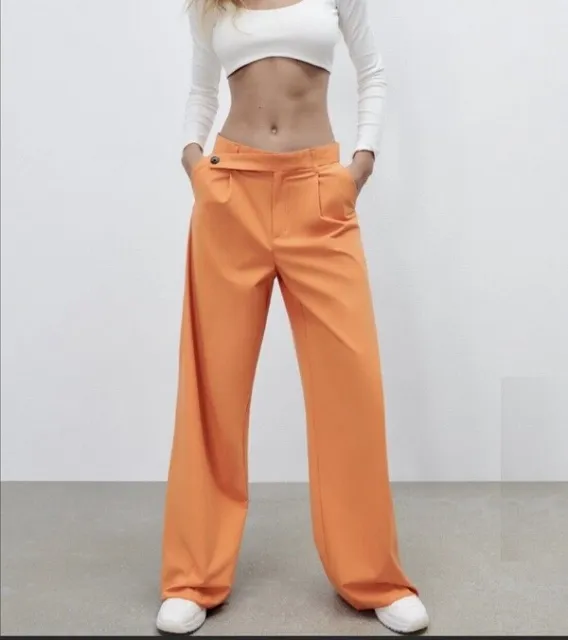 ZARA NEW WOMAN Full Length Trousers Pant Fuchsia Xs-Xxl 7385/577