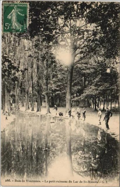 CPA PARIS 12e Bois de Vincennes Petit Ruisseau du Lac de St-mandé (36142)