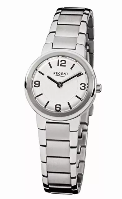 Moderno Elegante Regent F-768 Suizo Movt. Reloj de Acero Inoxidable Mujer