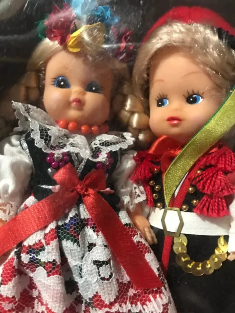 Pair Of Polish Folk Art Dolls Hand Made in Poland NIB