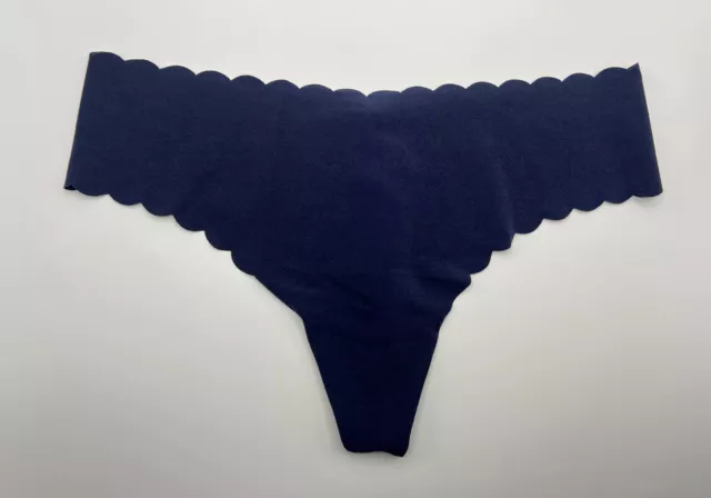 Victoria's Secret Vintage Panties Size Small S 2019 VS Blue Smooth Ruched Thong