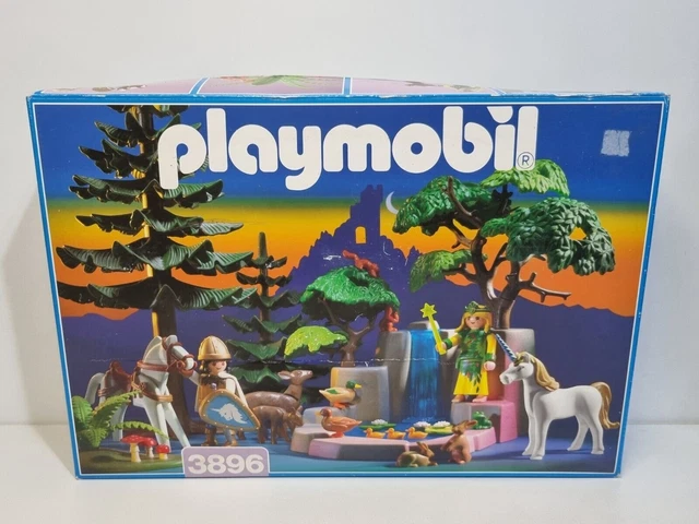 PLAYMOBIL 3896 DIFFICILE Ancienne Forêt Médiévale Enchantée Cascade ...