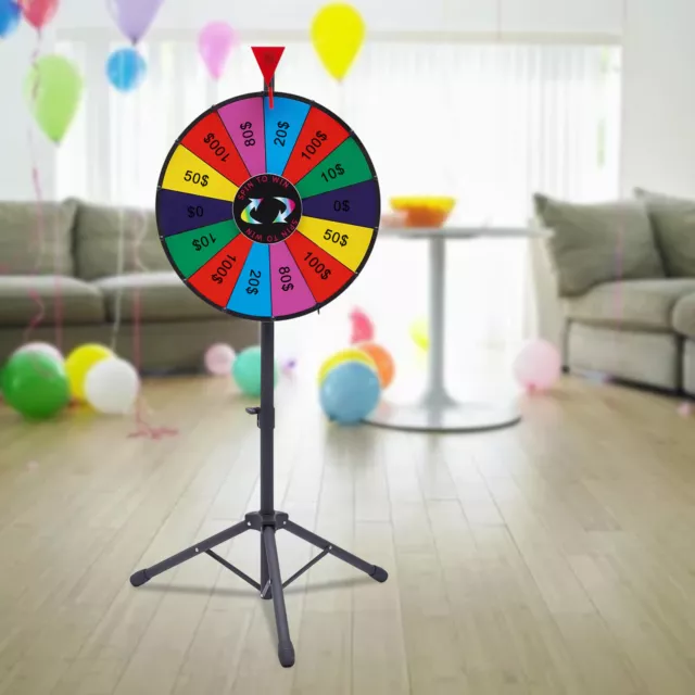 18" Color Prize Wheel Dry Erase Tripod for Trade Show Fortune Spinning Game