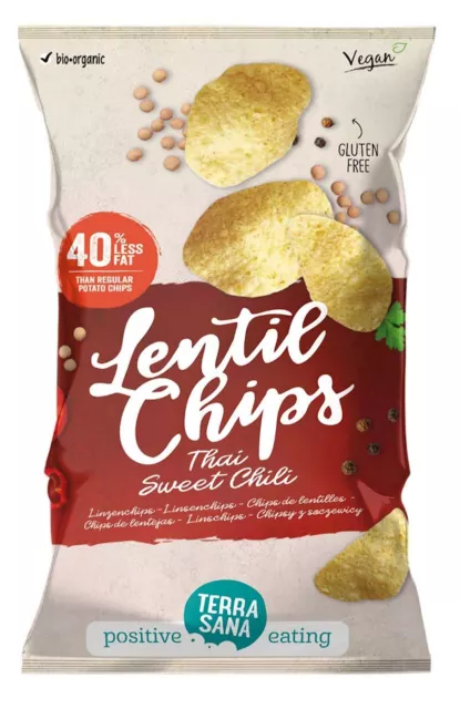 THAI-SÜSS-CHILI-LINSEN-CHIPS, GLUTENFREI, BIO, 75 g - TERRASANA