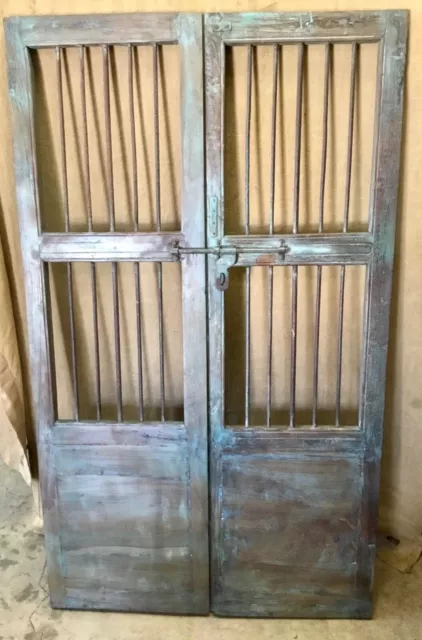 Antique Architectural Salvaged Wood & Iron Doors. Wine Cellar Doors