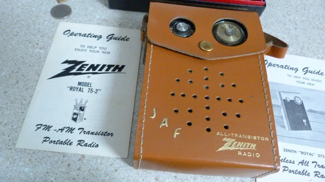 Vintage Zenith Royal 275 All Transistor Radio kick stand Vintage Zenith Royal 275 All Transistor Radio kick stand