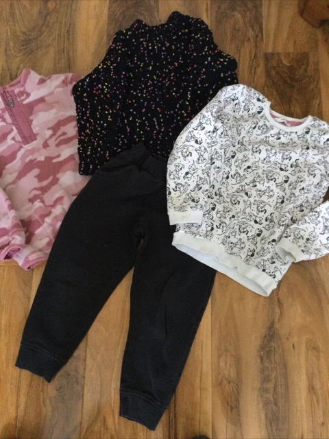 Girls Bundle Age 6-7 Joggers, warm jumper and 2 x Fleece M & S