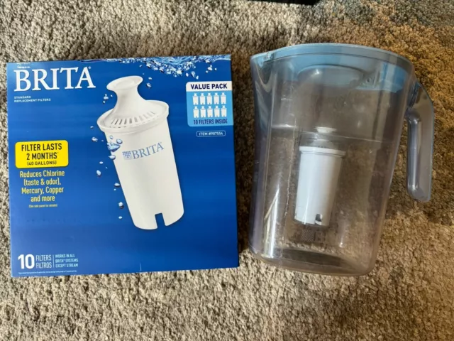 Brita Water Filter With Additional Filters (9 Out Of 10 Left In Pack)