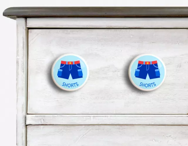 Boys Shorts Dresserz Organizational Dresser Drawer Knob Set of 2