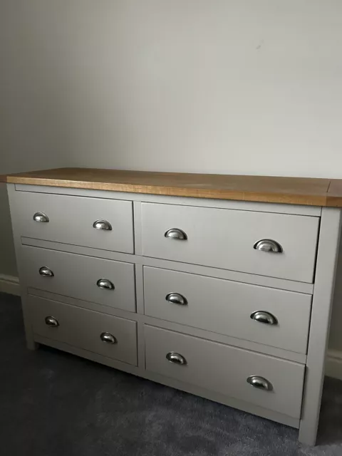 Grey Sideboard With 6 Drawers