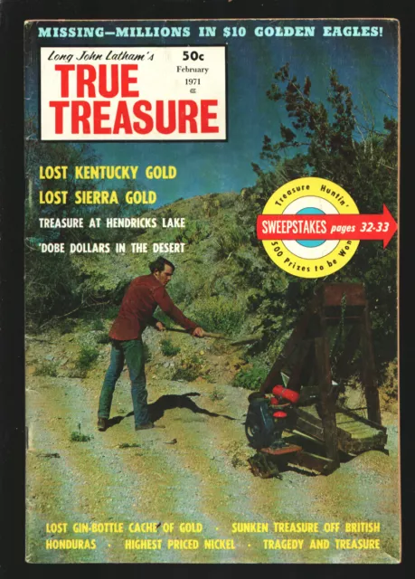 True Treasure 2/1971-Lost Gold-sunken treasure & more-Info-photos-history-VG