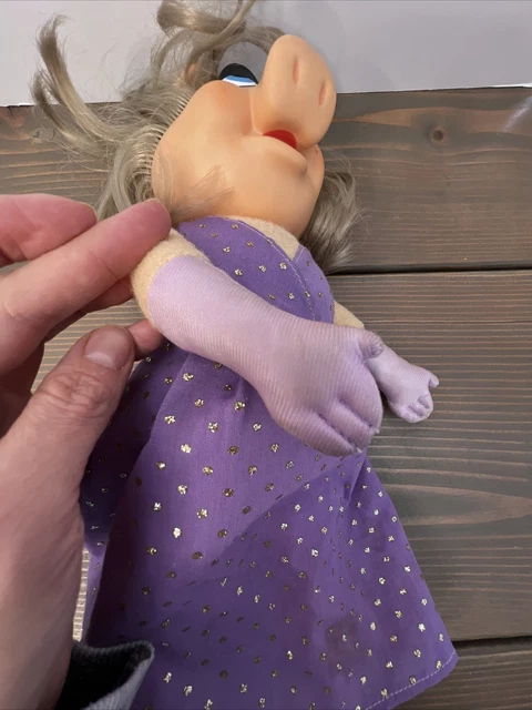 1980 Fisher Price Muppets MISS PIGGY Doll Dress-Up 13" Vinyl Plush 890 Vintage 8