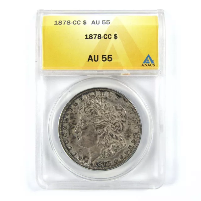 1878 CC Morgan Dollar AU 55 ANACS Silver $1 Coin SKU:I11898