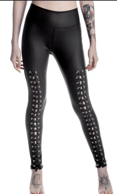 PURE BY M and V rubber leggings goth latex gummi sexy £130.00