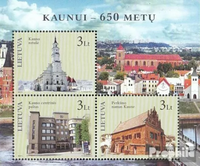 Lituania Bloque 41 (completa edición) nuevo con goma original 2011 Kaunas