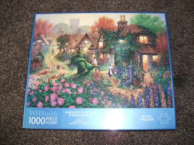 Wh Smith Jigsaw  - Gardener's Cottage - 1000 Piece - Excellent Condition And Box